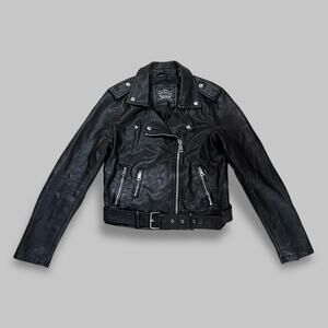Levi’s Black Faux Leather Moto Biker Jacket - Women’s Size M